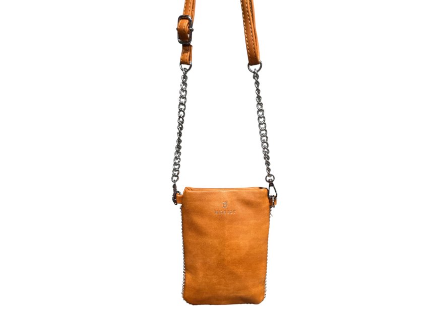 MIA & JOY MJ2055 - POLYURÉTHANE - CAMEL pochette téléphone Sacs à mains