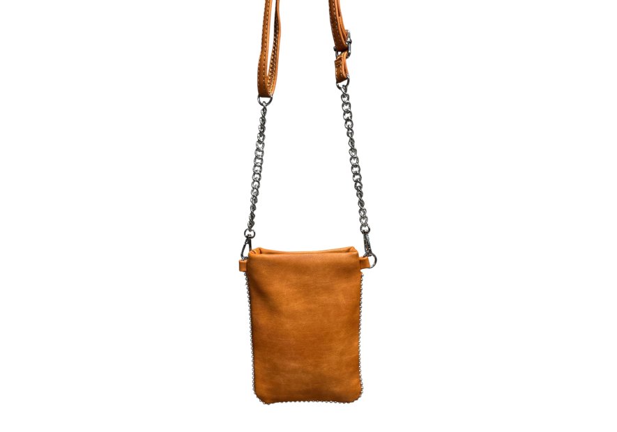 MIA & JOY MJ2055 - POLYURÉTHANE - CAMEL pochette téléphone Sacs à mains