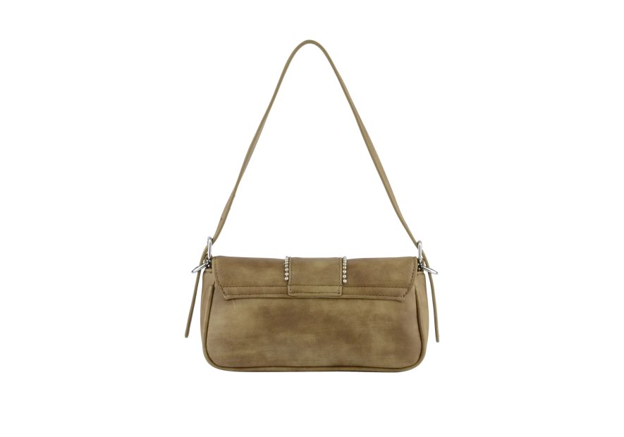 MIA & JOY MJ2058 - POLYURÉTHANE - KAKI sac porté épaule à rabat Sacs à mains