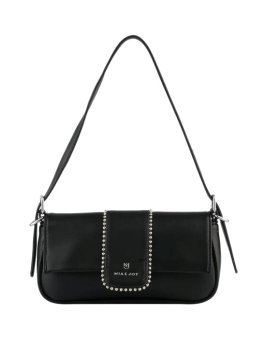 MIA & JOY MJ2058 - POLYURÉTHANE - NOIR sac porté épaule à rabat Sacs à mains