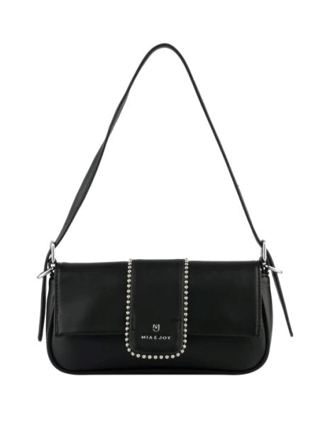 MIA &  JOY MJ2058 - POLYURÉTHANE - NOIR sac porté épaule à rabat sacs-a-mains