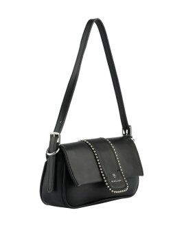 MIA & JOY MJ2058 - POLYURÉTHANE - NOIR sac porté épaule à rabat Sacs à mains