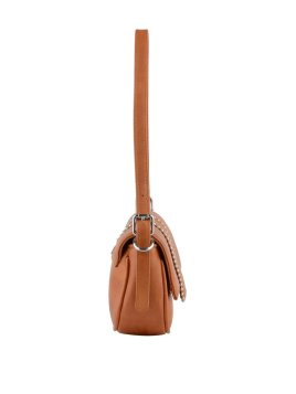 MIA & JOY MJ2058 - POLYURÉTHANE - CAMEL sac porté épaule à rabat Sacs à mains