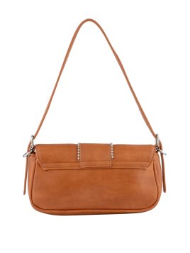 MIA & JOY MJ2058 - POLYURÉTHANE - CAMEL sac porté épaule à rabat Sacs à mains