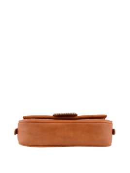 MIA & JOY MJ2058 - POLYURÉTHANE - CAMEL sac porté épaule à rabat Sacs à mains