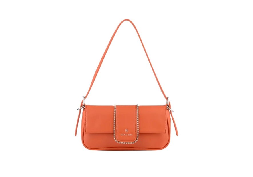 MIA & JOY MJ2058 - POLYURÉTHANE - ORANGE sac porté épaule à rabat Sacs à mains