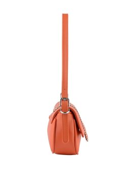 MIA & JOY MJ2058 - POLYURÉTHANE - ORANGE sac porté épaule à rabat Sacs à mains