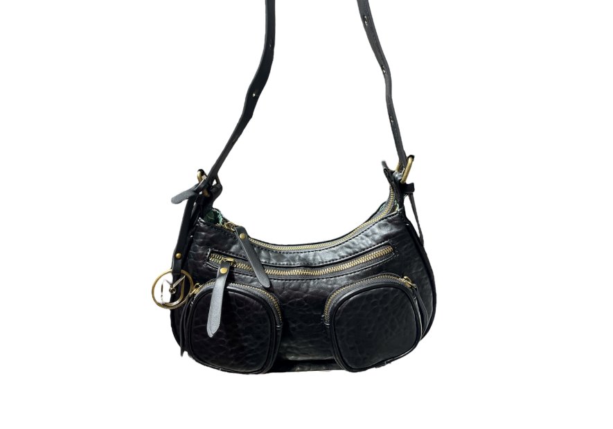 MIA & JOY MJ2081 - POLYURÉTHANE - NOIR sac porté travers Sacs à mains