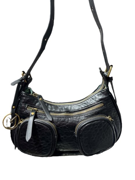 MIA &  JOY MJ2081 - POLYURÉTHANE - NOIR sac porté travers sacs-a-mains