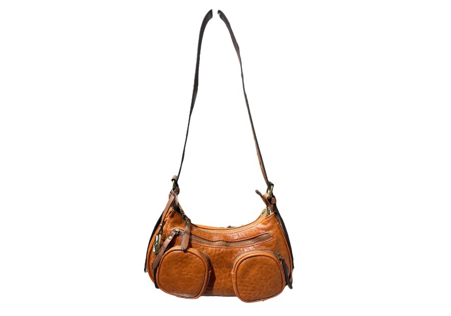 MIA & JOY MJ2081 - POLYURÉTHANE - CAMEL sac porté travers Sacs à mains