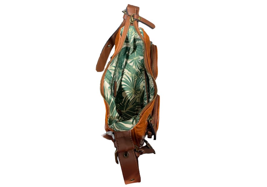 MIA & JOY MJ2081 - POLYURÉTHANE - CAMEL sac porté travers Sacs à mains