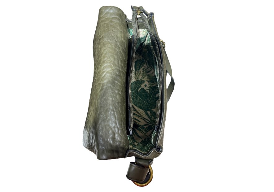 MIA & JOY MJ2082 - POLYURÉTHANE - KAKI sac porté travers à rabat Sacs à mains