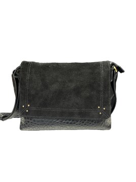 MIA & JOY MJ2153 - CUIR/ TEP - NOIR bsesace à rabat Sacs à mains