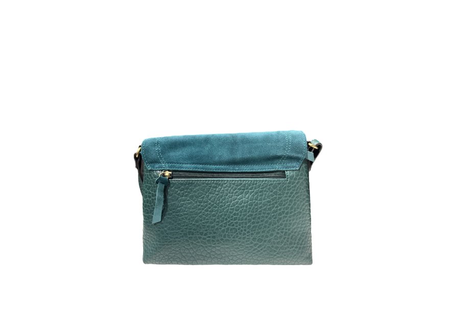 MIA & JOY MJ2153 - CUIR/ TEP - FORÊT bsesace à rabat Sacs à mains