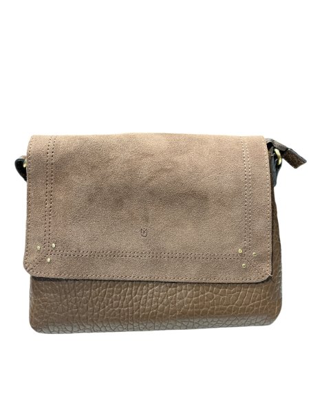 MIA & JOY MJ2153 - CUIR/ TEP - MARRON bsesace à rabat Sacs à mains