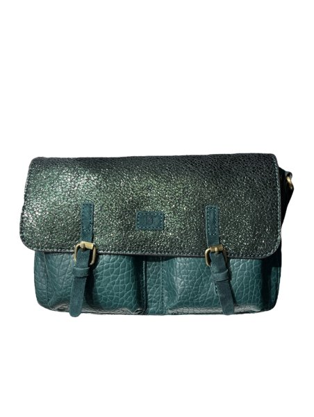 MIA & JOY MJ2155 - CUIR/ TEP - FORÊT sac rabat gibecière betsy Sacs à mains