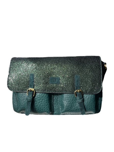 MIA &  JOY MJ2155 - CUIR/ TEP - FORÊT sac rabat gibecière betsy sacs-a-mains