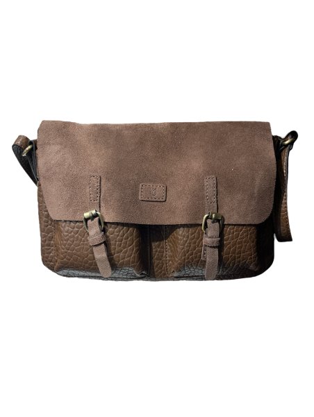 MIA & JOY MJ2155 - CUIR/ TEP - MARRON sac rabat gibecière betsy Sacs à mains