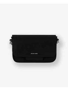 Les Ateliers Foures H150 - CUIR DE VACHETTE - NOIR calista trotteur rabat m Sacs à mains