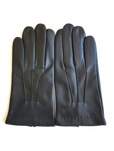 Poujade P60DS/TACTIL gants homme baguette soie henri gants homme