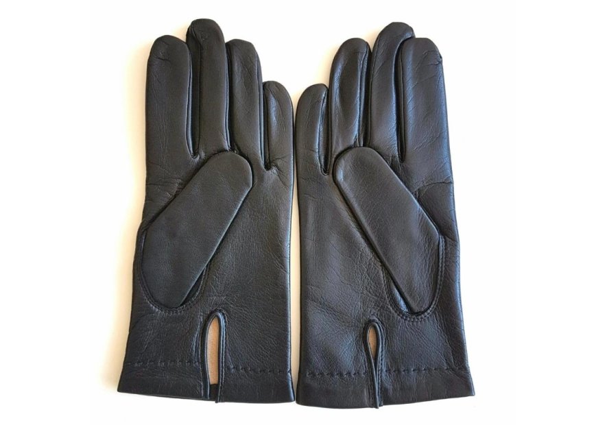Poujade P60DS/TACTIL gants homme baguette soie henri gants homme