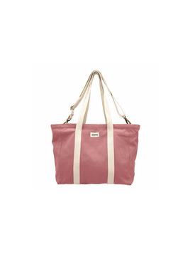 hindbag CESAR - COTON - ROSE BLUSH sac cabas a4 hindbag césar shopping