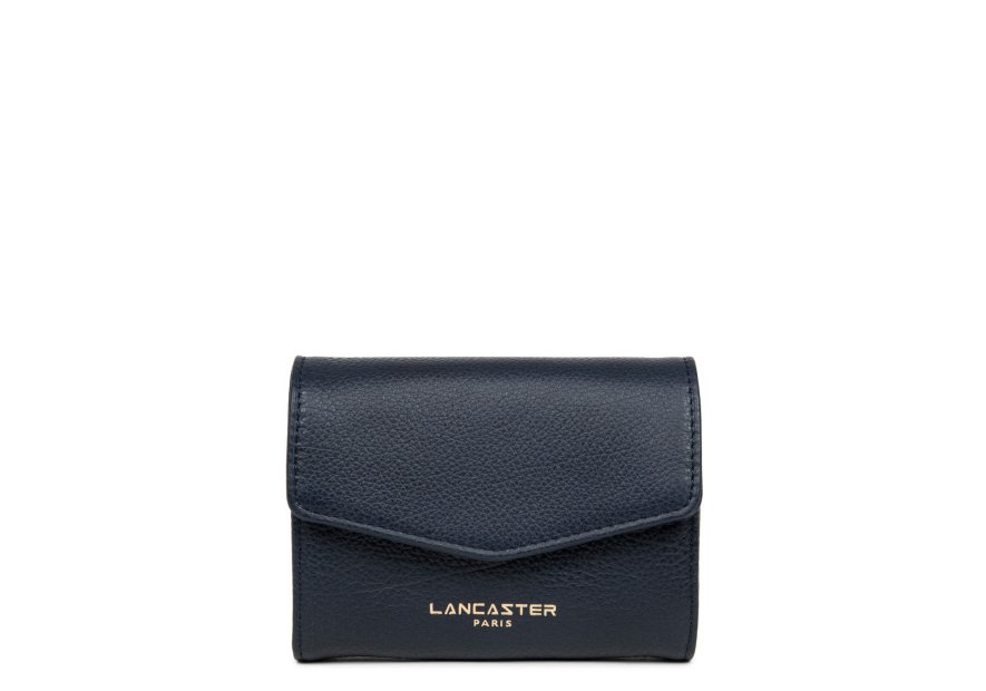 Lancaster 129-19 - CUIR DE VACHETTE - BLEU porte monnaie rabat pm dune lancaster Porte-monnaie Femme