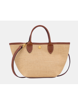 Longchamp 10307HGK - TOILE EFFET PAILLE/CU le panier pliage porté travers xs Sacs à mains