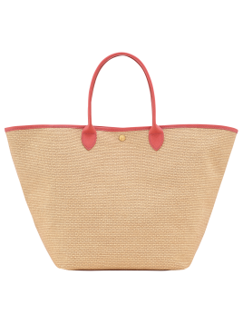 Longchamp 10308HGK - TOILE EFFET PAILLE/CU le panier plage l porté épaule Sacs à mains