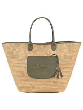 Longchamp 10308HGK - TOILE EFFET PAILLE/CU le panier plage l porté épaule Sacs à mains