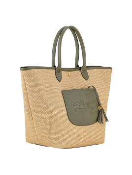 Longchamp 10308HGK - TOILE EFFET PAILLE/CU le panier plage l porté épaule Sacs à mains