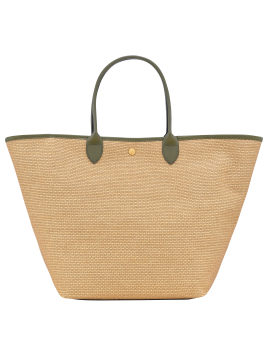 Longchamp 10308HGK - TOILE EFFET PAILLE/CU le panier plage l porté épaule Sacs à mains