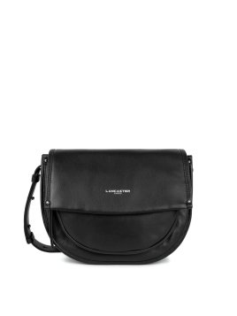 Lancaster 576-002 - CUIR DE VACHETTE - NOI sac bandoulière rabat soft selma lancaster Sacs à mains