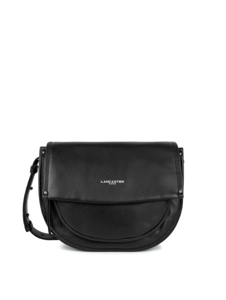 Lancaster 576-002 - CUIR DE VACHETTE - NOI sac bandoulière rabat soft selma lancaster Sacs à mains