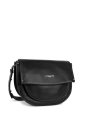 Lancaster 576-002 - CUIR DE VACHETTE - NOI sac bandoulière rabat soft selma lancaster sacs-a-mains