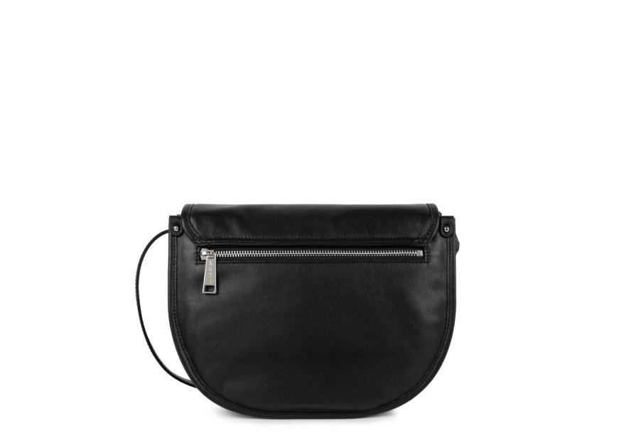 Lancaster 576-002 - CUIR DE VACHETTE - NOI sac bandoulière rabat soft selma lancaster Sacs à mains