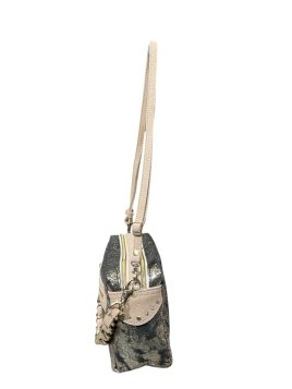 Mila Louise MASA CU - TOILE DE COTON ET CUIR petit trotteur porté travers masa mila louise Sacs à mains