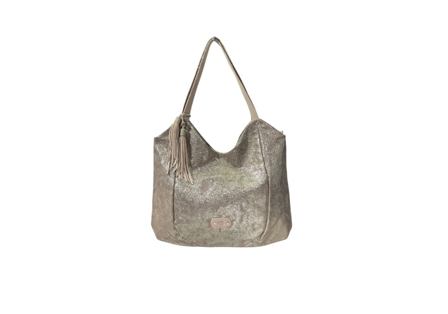 Mila Louise NAOMI CU - TOILE ET CUIR - CRÈME cabas porté épaule naomi de mila louise shopping