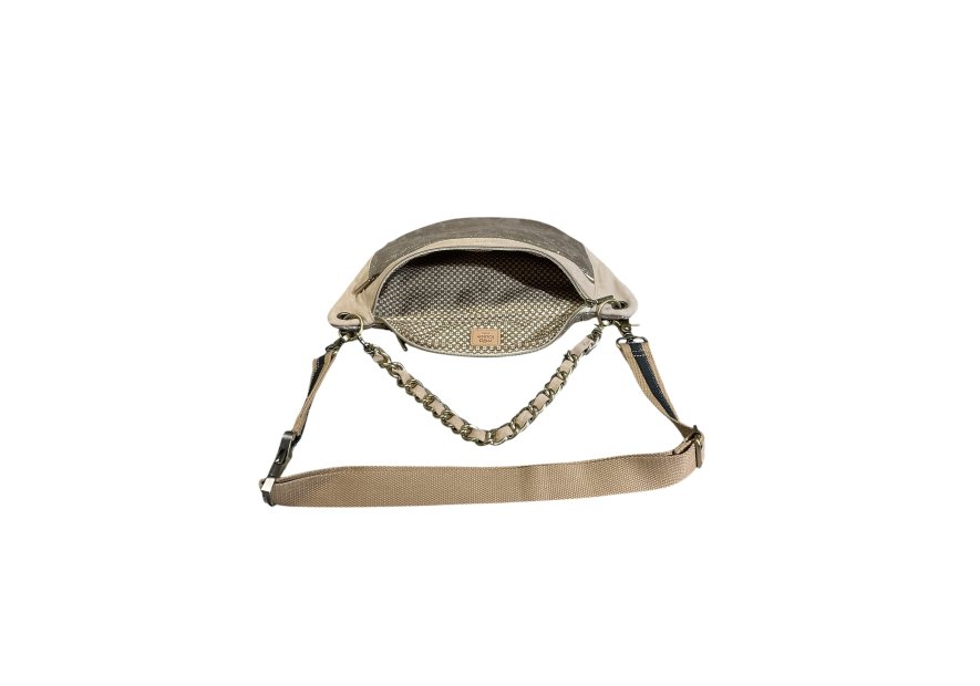 Mila Louise PETRA M CU - TOILE ET CUIR - CRÈ banane petra m cu Sacs à mains