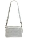 Mila Louise MAMA W - CUIR DE VACHETTE - SILV trotteur double zip tressé mama w de mila louise sacs-a-mains