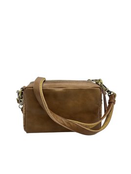 Mila Louise MAMA W - CUIR DE VACHETTE - CAME trotteur double zip tressé mama w de mila louise Sacs à mains
