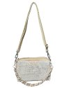Mila Louise MAMA W - CUIR DE VACHETTE - CRÈM trotteur double zip tressé mama w de mila louise sacs-a-mains