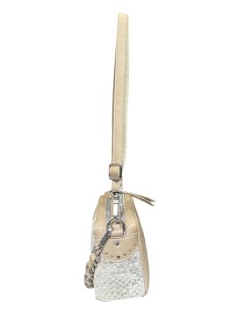 Mila Louise MAMA W - CUIR DE VACHETTE - CRÈM trotteur double zip tressé mama w de mila louise Sacs à mains