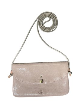 Mila Louise OLCA RP - TOILE ET CUIR - ROSE pochette à rabat olca de mila louise Sacs à mains