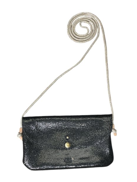 Mila Louise OLCA RP - TOILE ET CUIR - NOIR pochette à rabat olca de mila louise sacs-a-mains