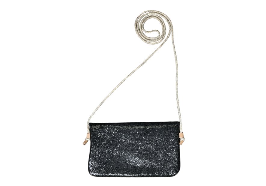 Mila Louise OLCA RP - TOILE ET CUIR - NOIR pochette à rabat olca de mila louise Sacs à mains