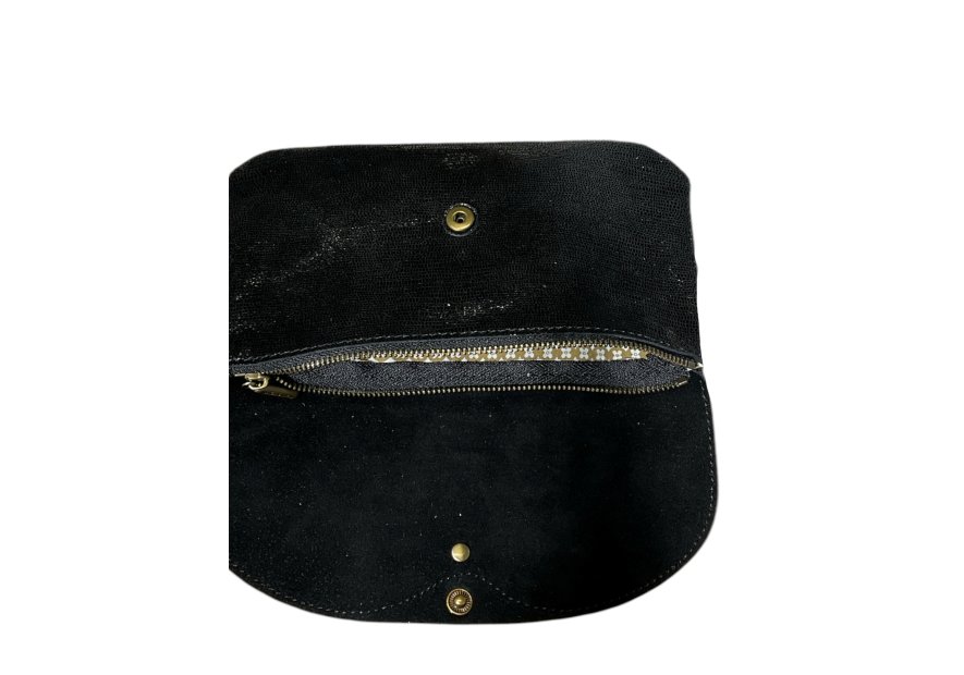Mila Louise OLCA RP - TOILE ET CUIR - NOIR pochette à rabat olca de mila louise Sacs à mains