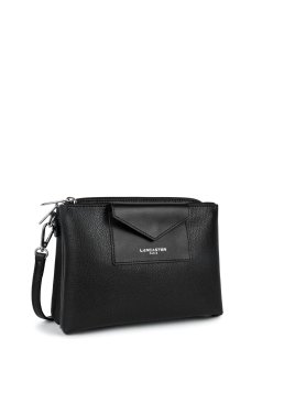 Lancaster 517-100 - POLYAMIDE/CUIR - NOIR sac bandoulière m trotteur maya lancaster Sacs à mains