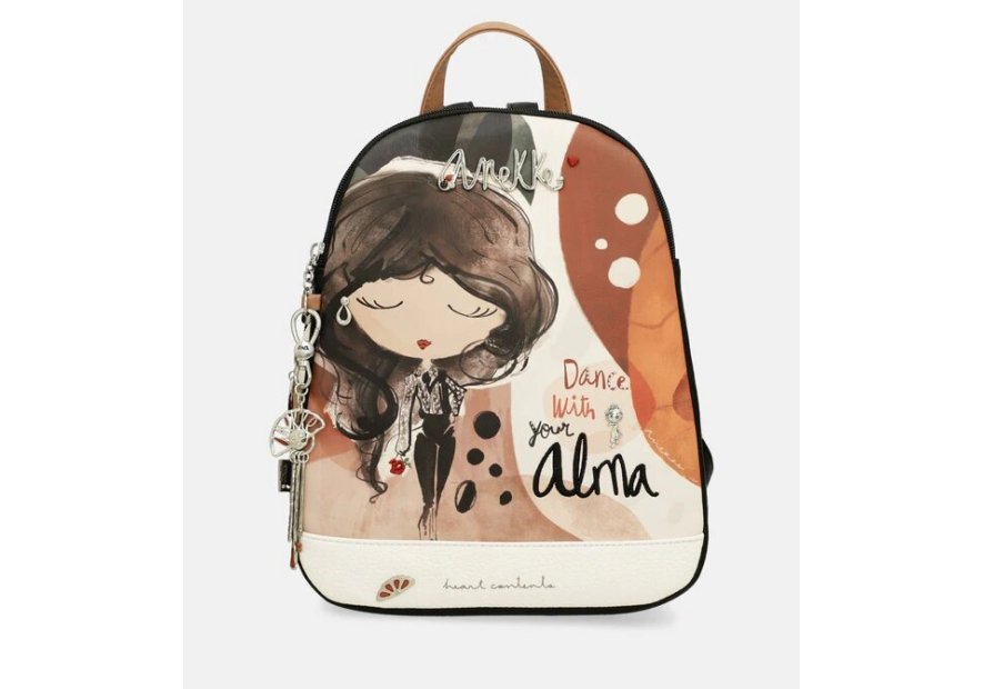 Anekke 40705-044 - POLYURÉTHANE - NOIR sac à dos alma 3 compartiments Sacs à mains