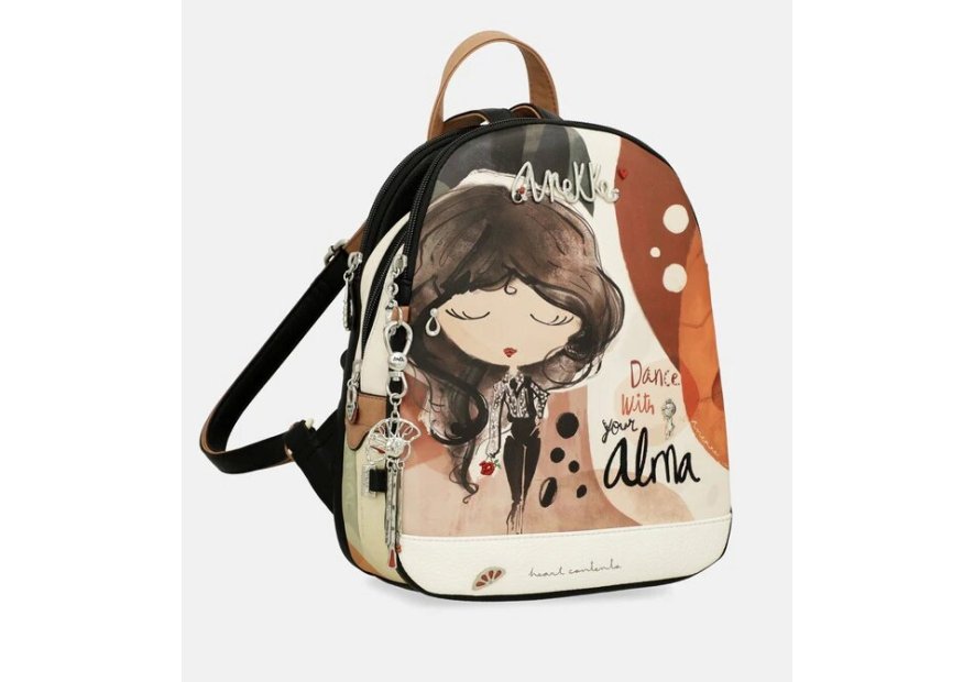 Anekke 40705-044 - POLYURÉTHANE - NOIR sac à dos alma 3 compartiments Sacs à mains